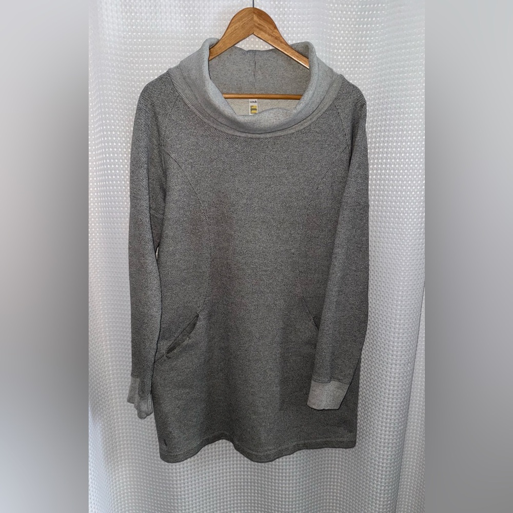 LOLË cowl neck heather gray Tunic /‎ dress size XL